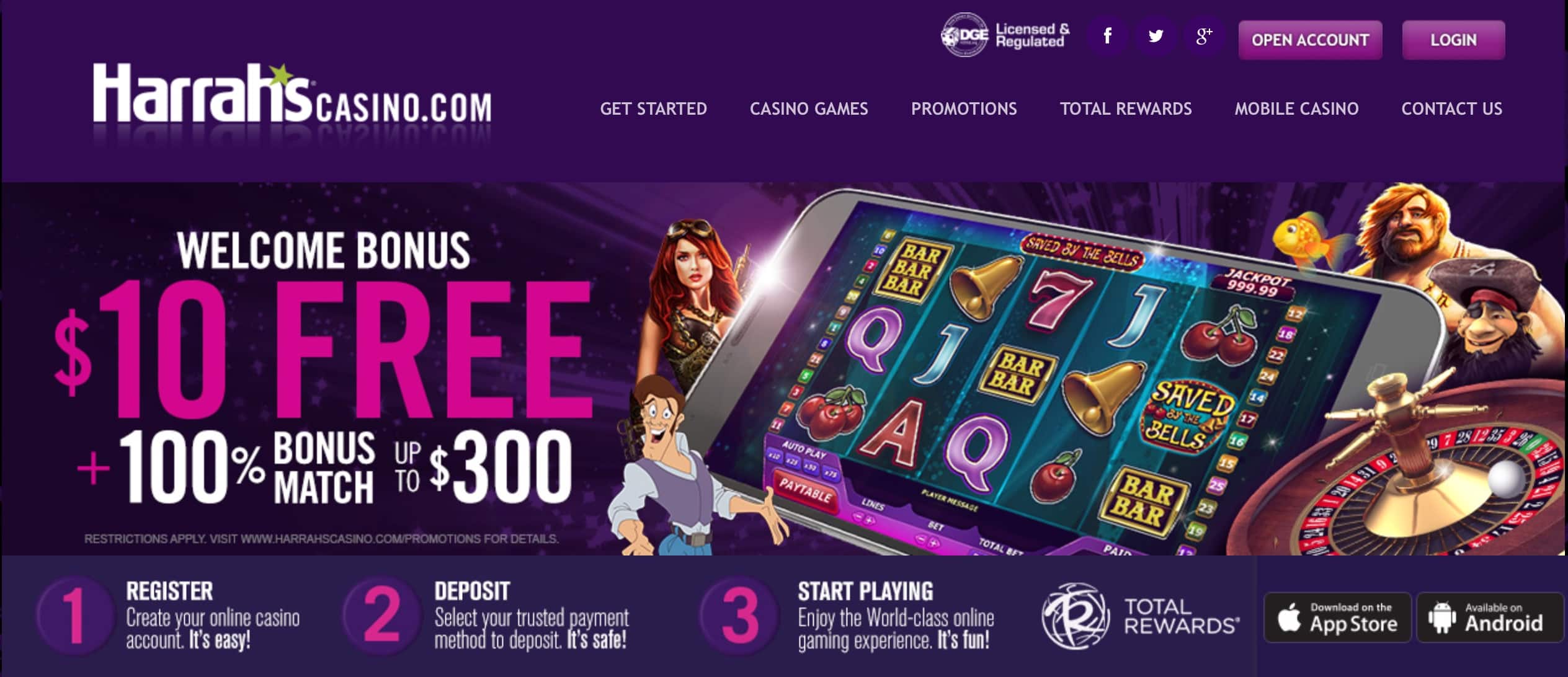 harrahs online casino promo code