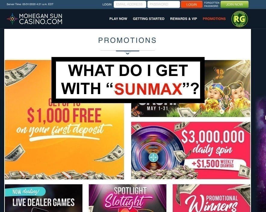 Mohegan sun online casino promo codes